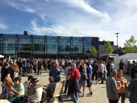 Mid Afternoon Crowd on Piazza at 2nd Wigan Diggers' Festival
