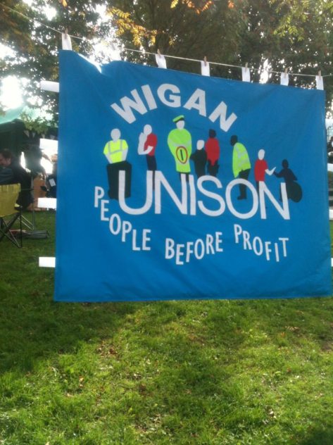 Wigan Unison Banner @ Wigan Diggers' Fest