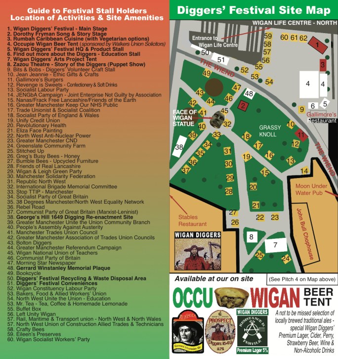 5th Wigan Diggers' Festival Site Map